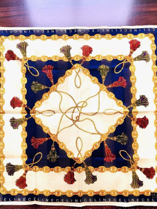 #62) New with sticker - Great Gift Celine Paris luxury  high quality  Mini Scarf - Picture 11 of 12